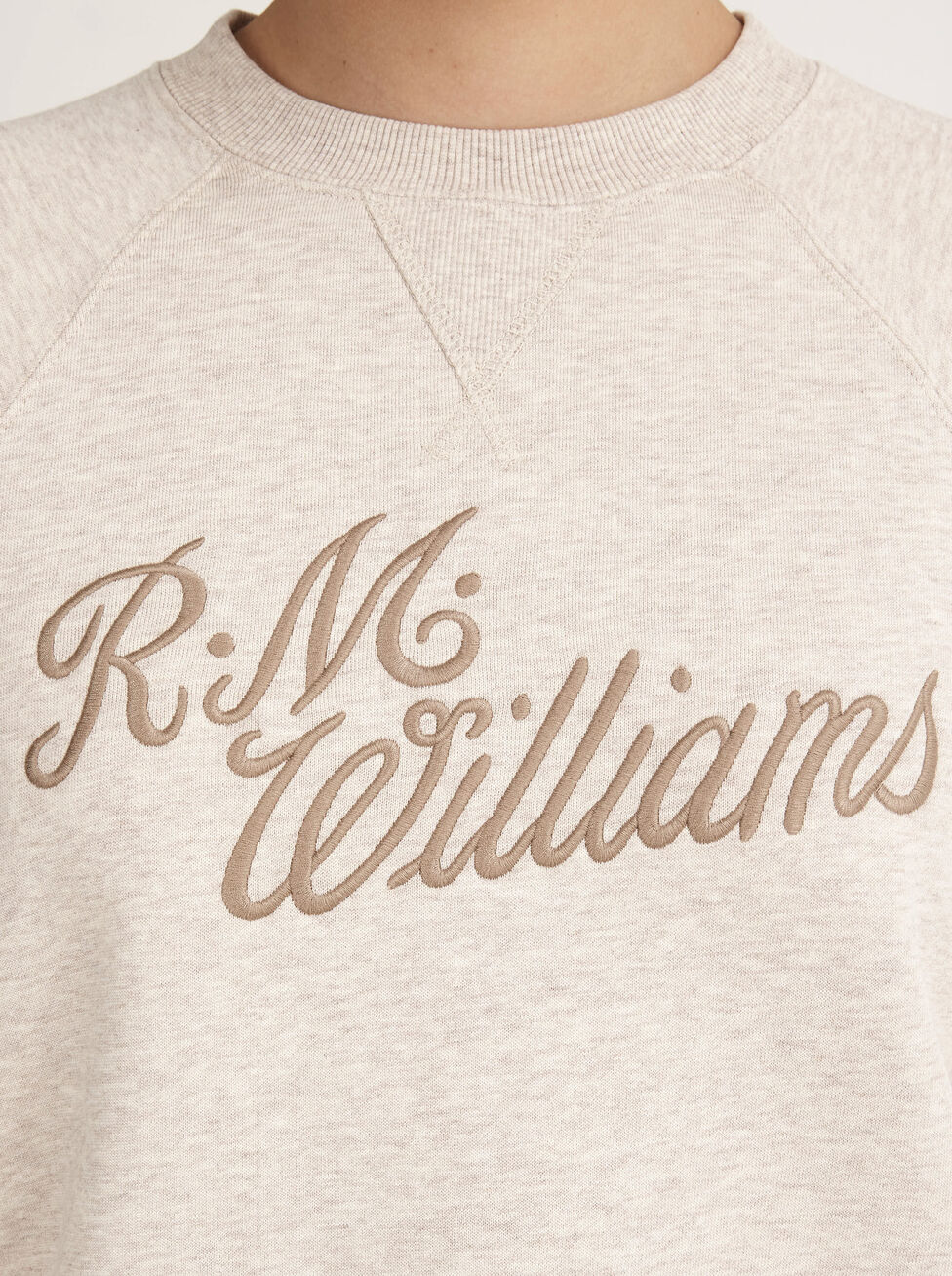 R M Williams R.M.W. Women's Script Crew Neck Sweater