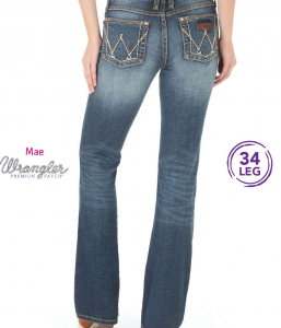 Wrangler Sits-Above-Hip Boot Cut Jean
