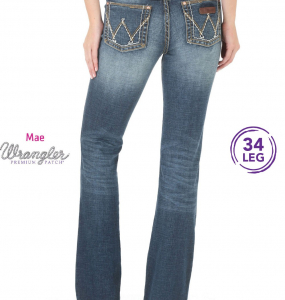 Wrangler Sits-Above-Hip Boot Cut Jean