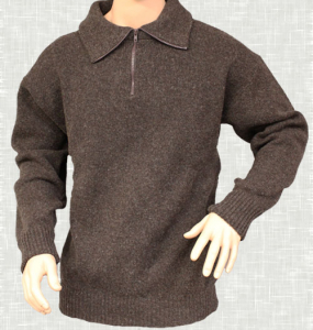 Interknit Zip Neck Work Jumper