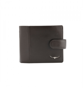 Leather Wallet with Coin Pocket and Tab