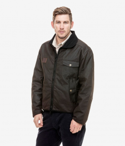 oilskin bomber jacket